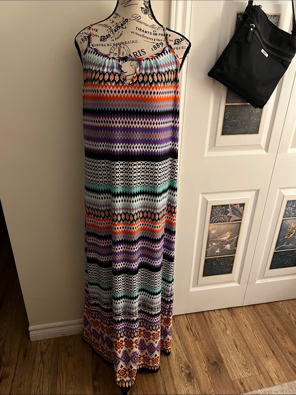 Jessica Multicolor Geometric Stripe Maxi Skirt